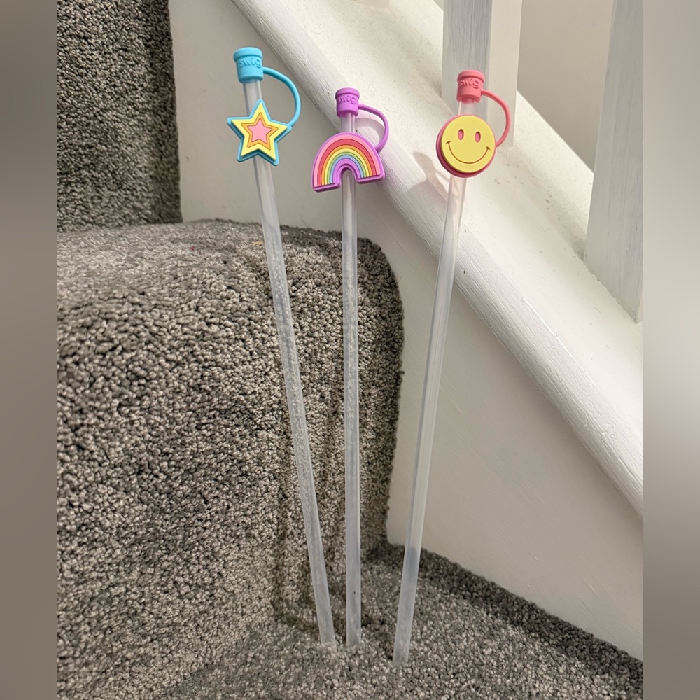 Set of 3 Everyday Swig Straws with Toppers
